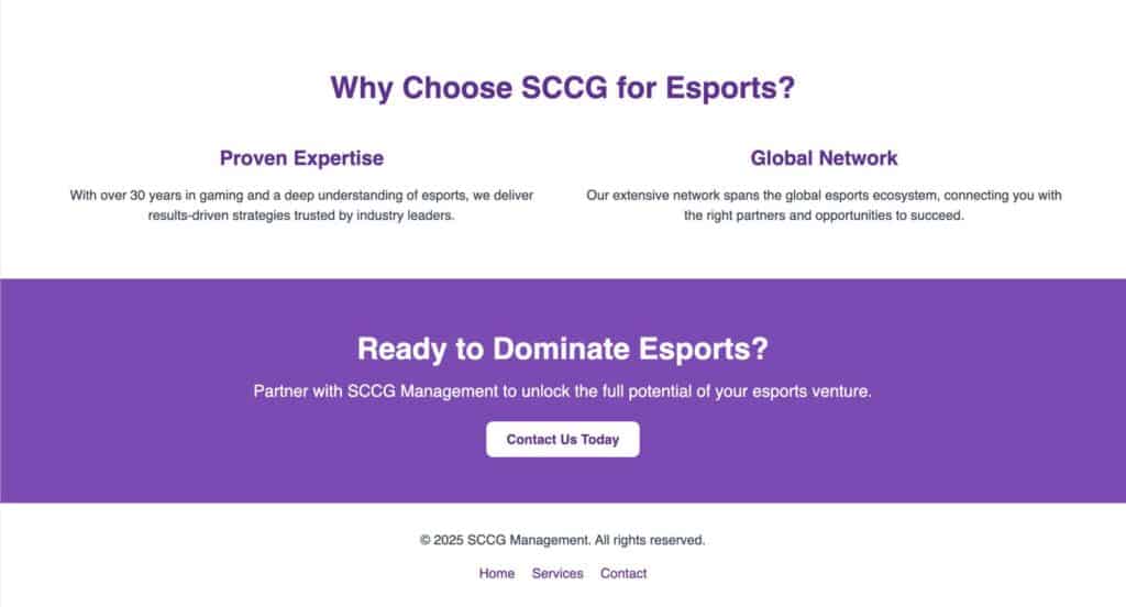 Why Choose SCCG Esports