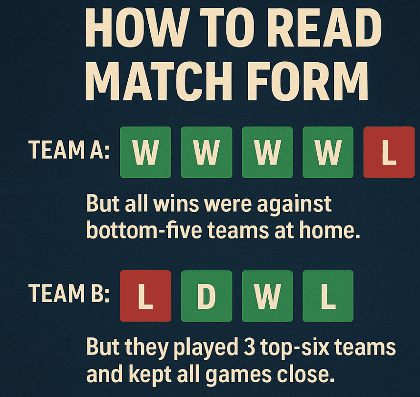 how to read match form