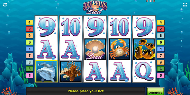 View of the Novomatic slot Dolphin’s Pearl