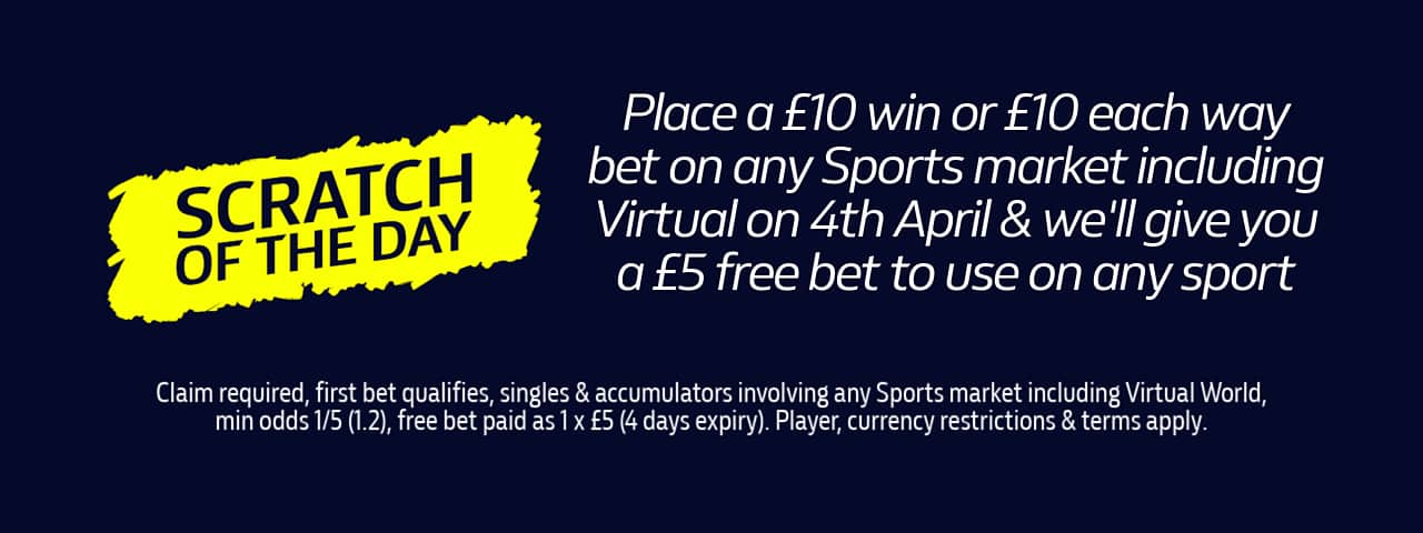 William Hill - Scratch of the Day (Saturday) - The Bet Adviser - Matched Betting
