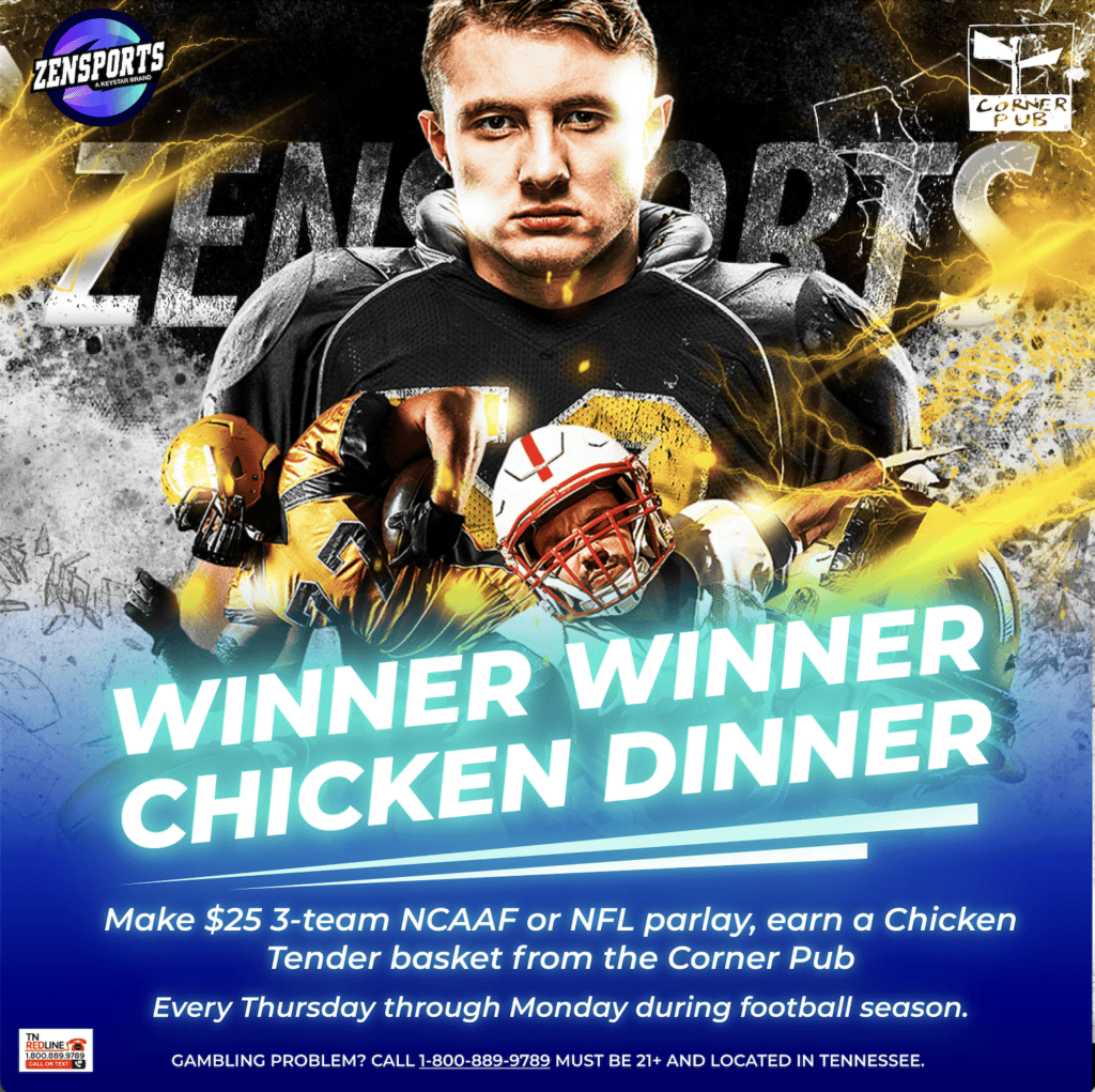 Winner Winner Chicken Dinner! Make a parlay on ZenSports, and dinner is on us!