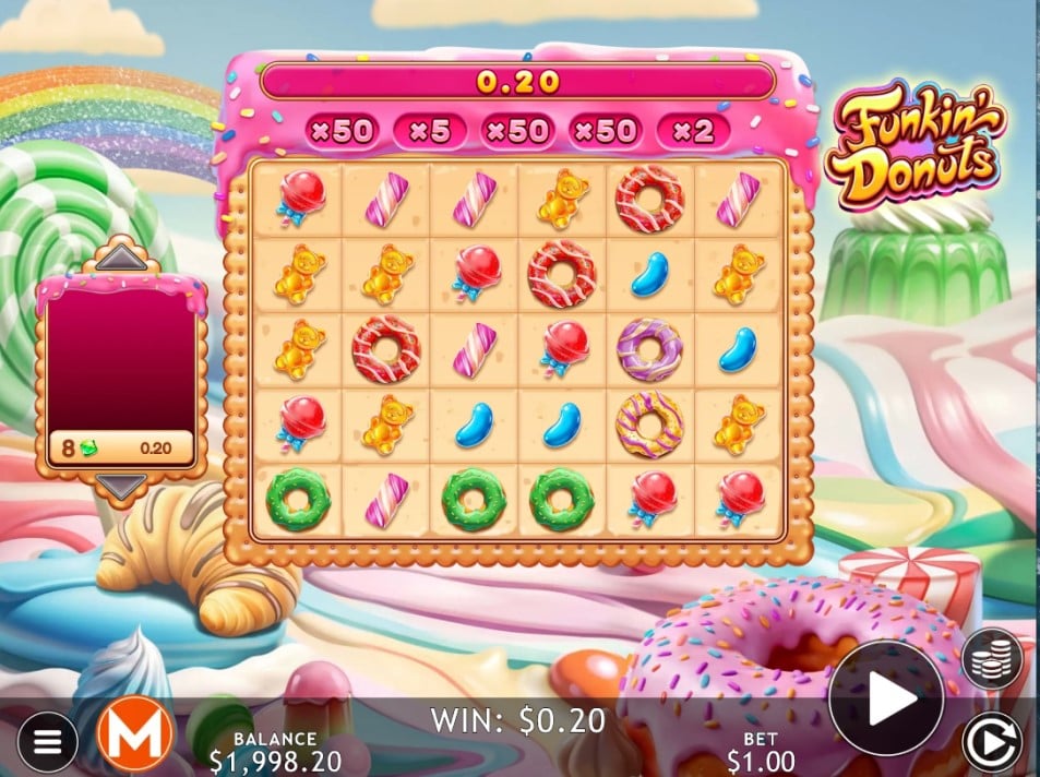 Funkin' Donuts slot reels by Massive Studios
