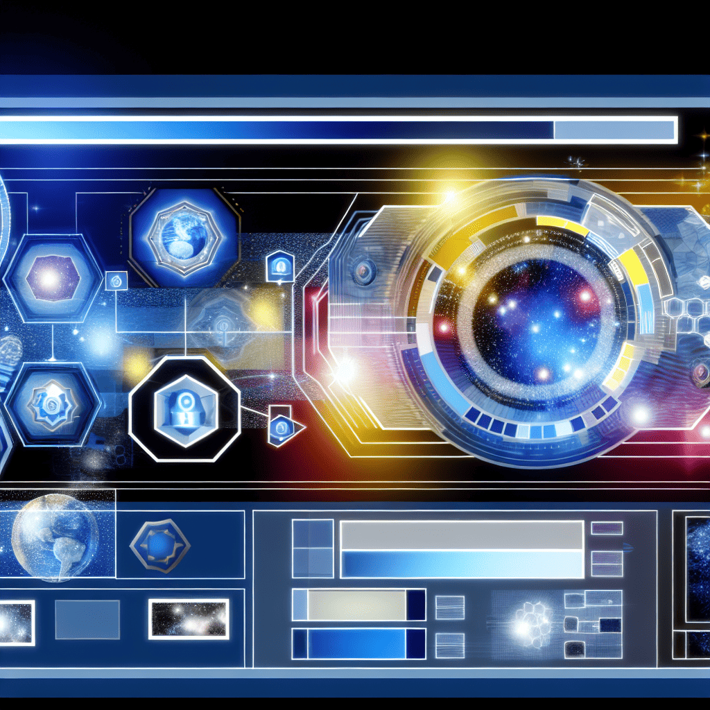Futuristic digital payment gateway with encryption.