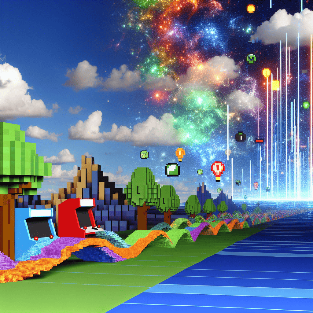 Merging gaming elements create dynamic digital landscape.
