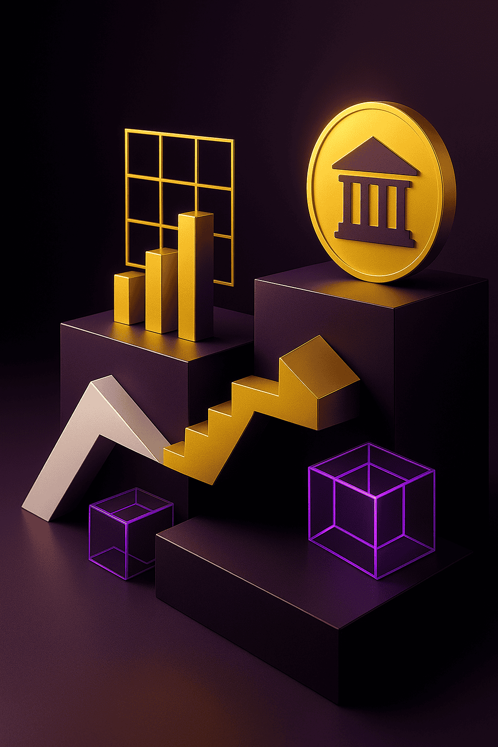 gambling customer experience treats all applications of AI in gambling equally across the verticals?3D geometric structures with cubes, stairways, grids, and institutional iconography symbolizing strategic gambling infrastructure and enterprise planning