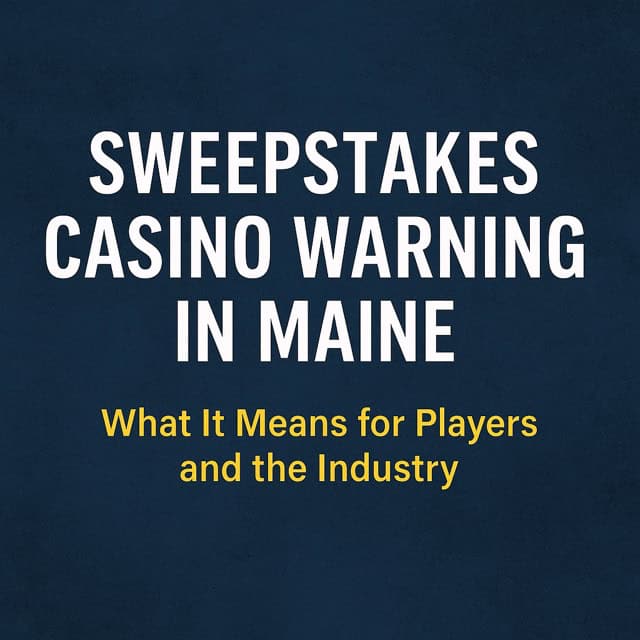 Sweepstakes Casino Warning in Maine