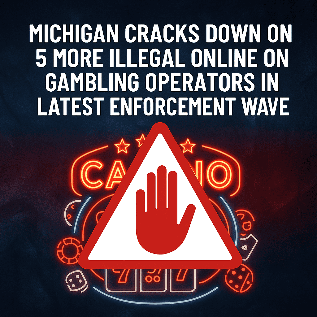 Michigan Cracks Down on 5 More Illegal Online Gambling Operators in Latest Enforcement Wave