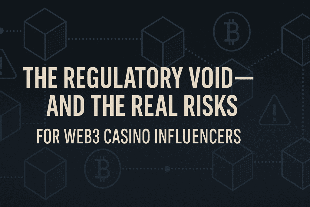 The Regulatory Void—and the Real Risks for Web3 Casino Influencers