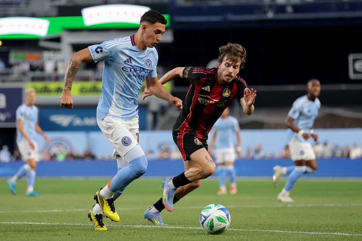 In 5 minutes, NYCFC flipped the script against Atlanta United: Inside the fastest 3-goal outburst in club’s history 2 Jun 12, 2025; New York, New York, USA; New York City FC forward Julian Fernandez (11) controls the ball against Atlanta United midfielder Saba Lobzhanidze (9) during the first half at Yankee Stadium. Mandatory Credit: Brad Penner-Imagn Images