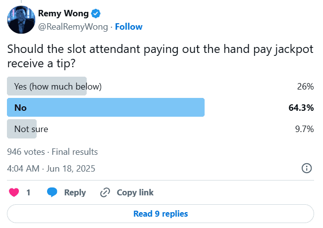 Nothing Causes More Debate on Social Media Than How to Tip on Big Casino Jackpots