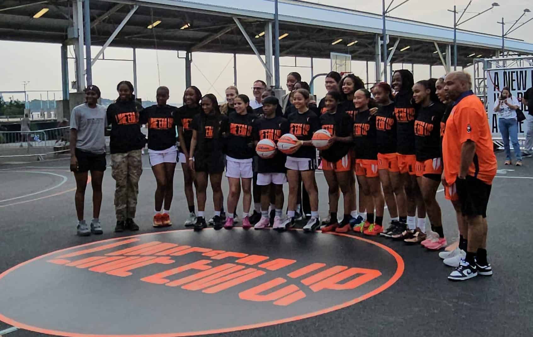 WNBA creates representation in NYC parks with Line 'Em Up initiative 2 WNBA Line 'Em Up