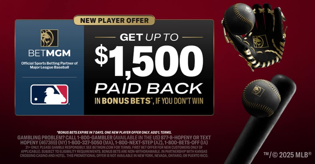 Use BetMGM bonus code HANDLETOP for up to $1,500 back in bonus bets if your first bet doesn't win.