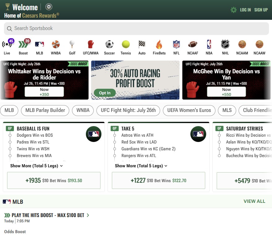 Online Betting Sites NJ - Caesars