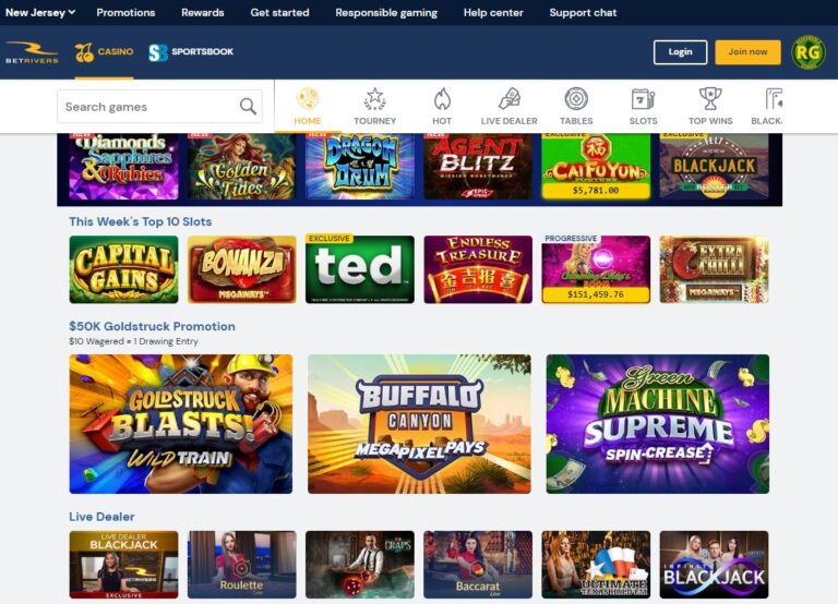 Best online casinos - BetRivers NJ