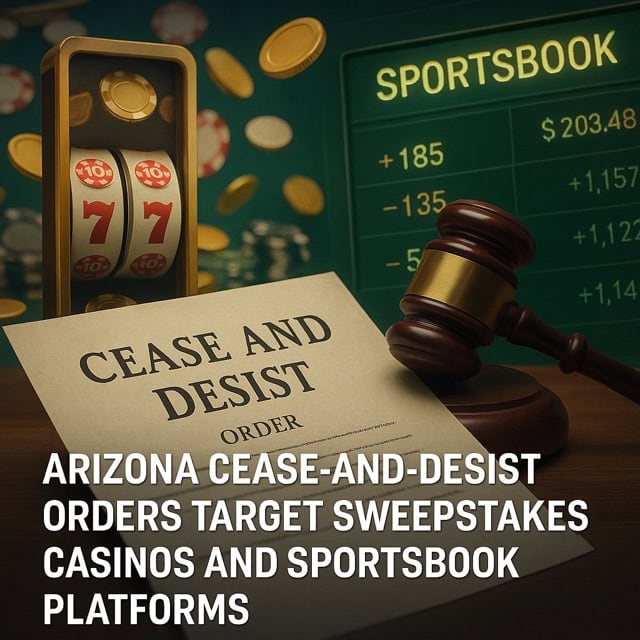 Arizona Cease-and-Desist Orders Target Sweepstakes Casinos and Sportsbook Platforms