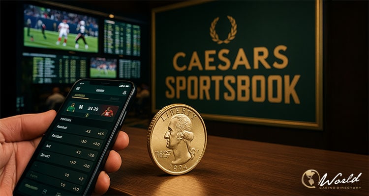 Caesars to Introduce 25-Cent Per-Bet Fee for Illinois Online Sportsbook