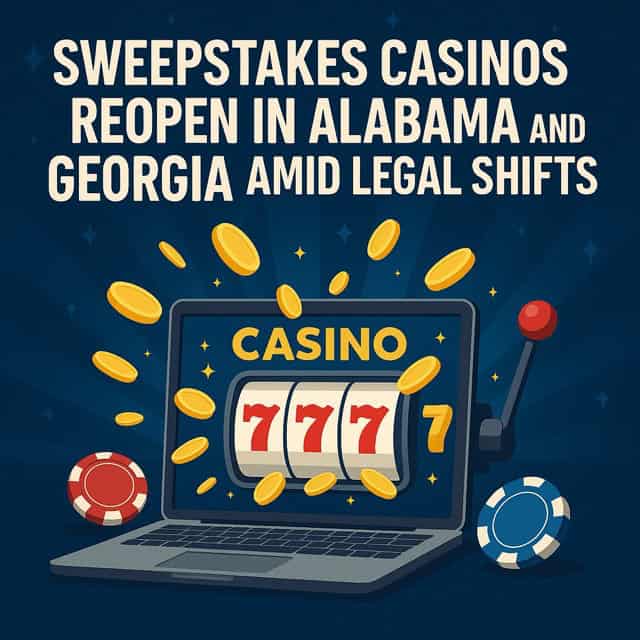 Sweepstakes Casinos Reopen in Alabama and Georgia