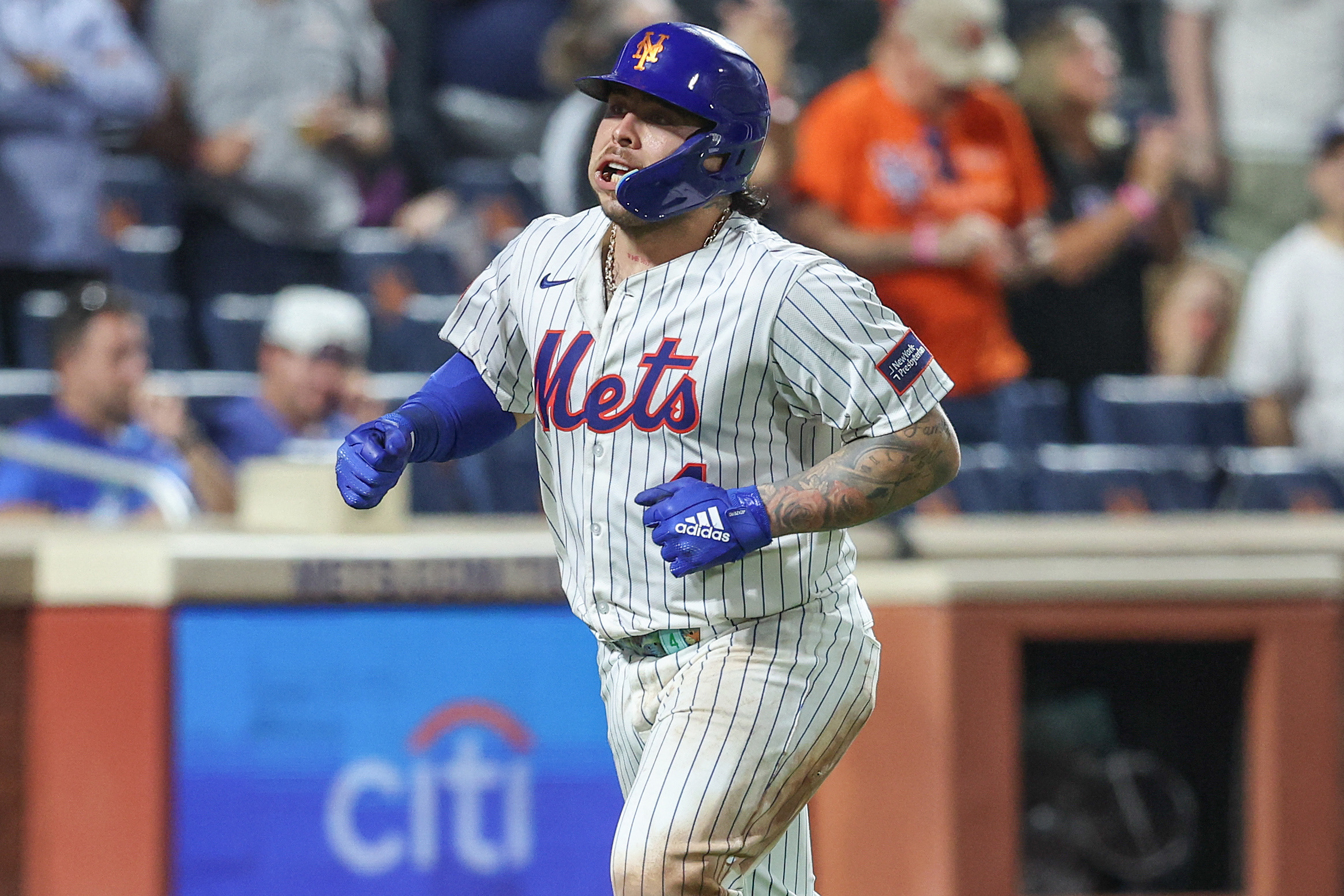 Mets notes: Reed Garrett to IL, Francisco Alvarez ahead of schedule 4 Mets player Francisco Alvarez celebrates after hitting a home run