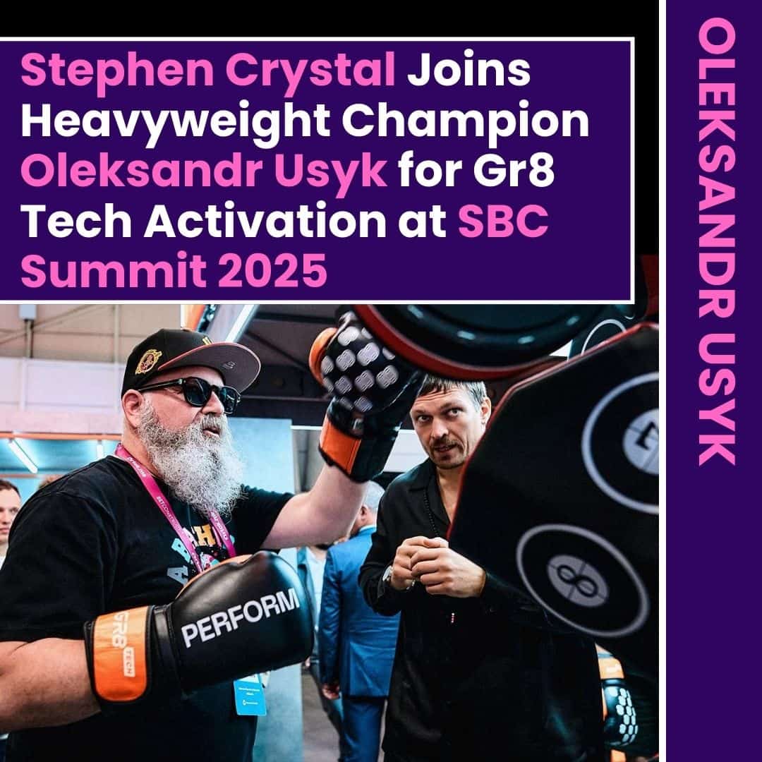 Stephen Crystal Joins Heavyweight Champion Oleksandr Usyk for Gr8 Tech Activation at SBC Summit 2025