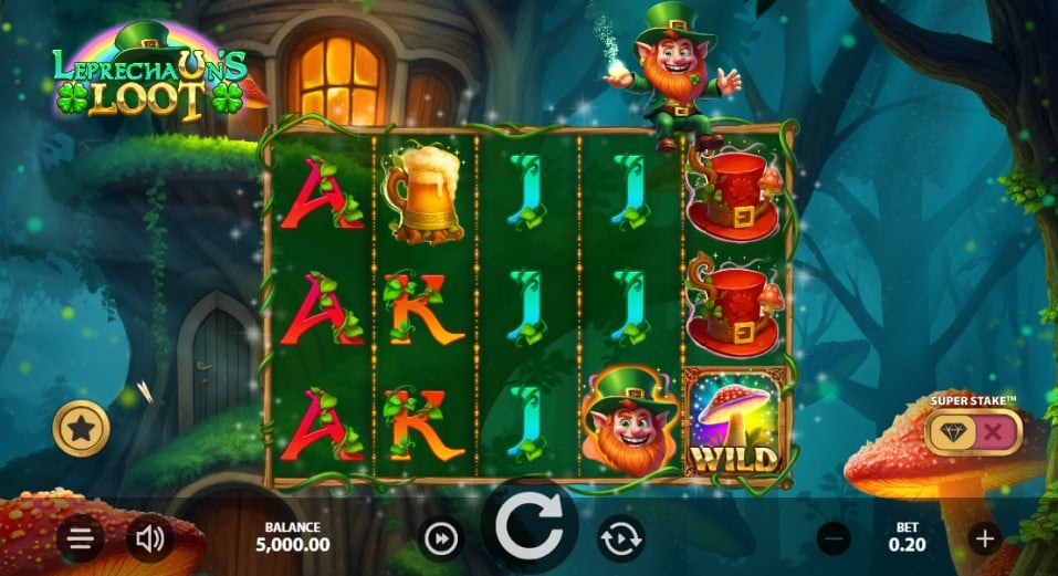 Leprechaun's Loot slot reels by Stakelogic