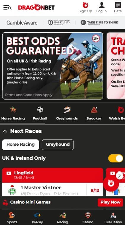 DragonBet sign up offer: Bet £15 get a £5 free bet in September 2025