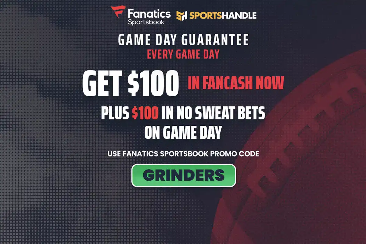 Fanatics Sportsbook Promo Code GRINDERS Grants $100 NFL No Sweat Bet Today + $100 FanCash Fanatics Sportsbook Promo Code GRINDERS Grants $100 NFL No Sweat Bet Today + $100 FanCash