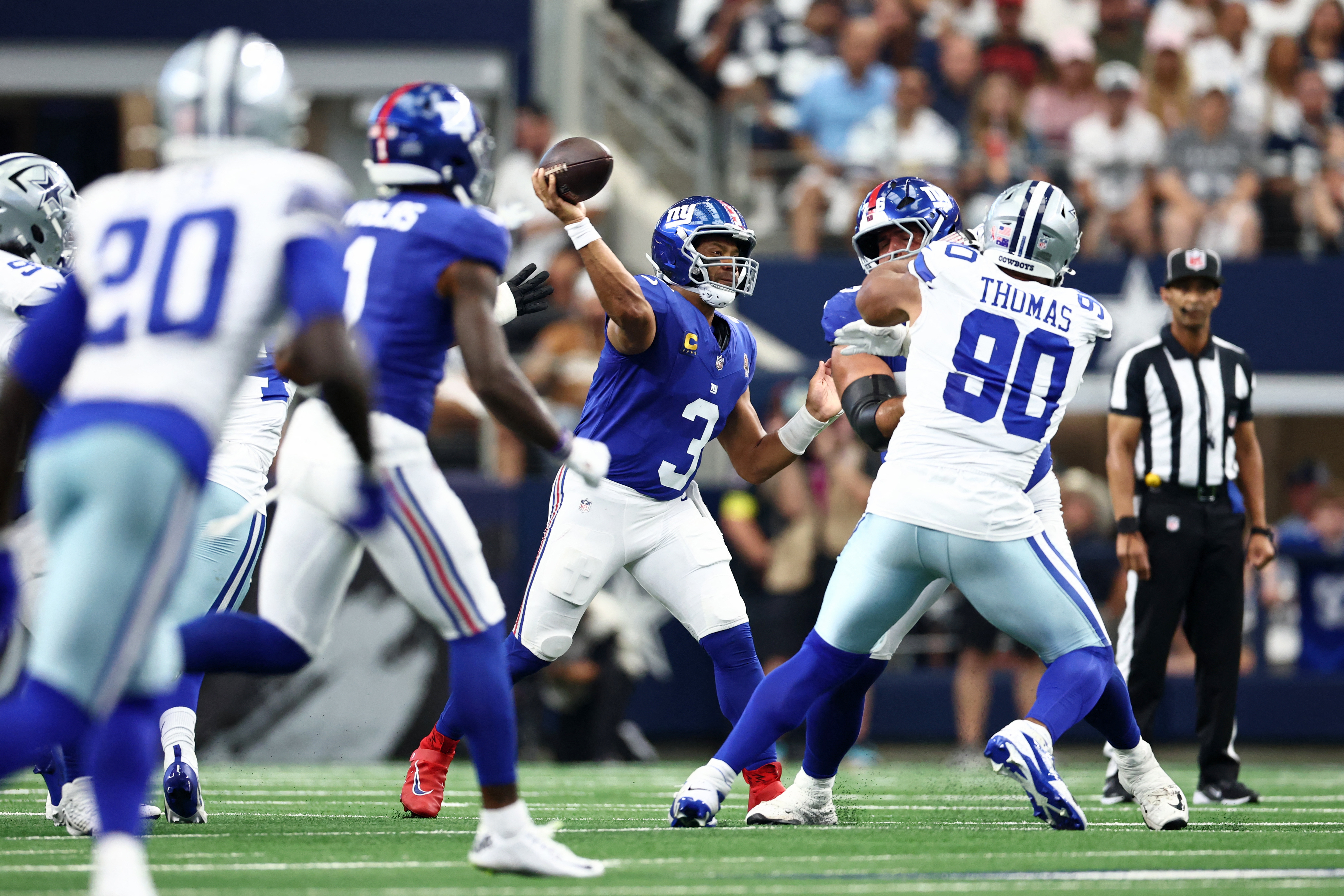 Giants falter in OT, drop crazy Week 2 tilt to Cowboys 40-37 2 Russell Wilson Giants Cowboys