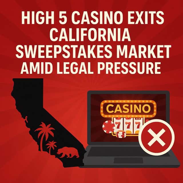 High 5 Casino exits California sweepstakes market