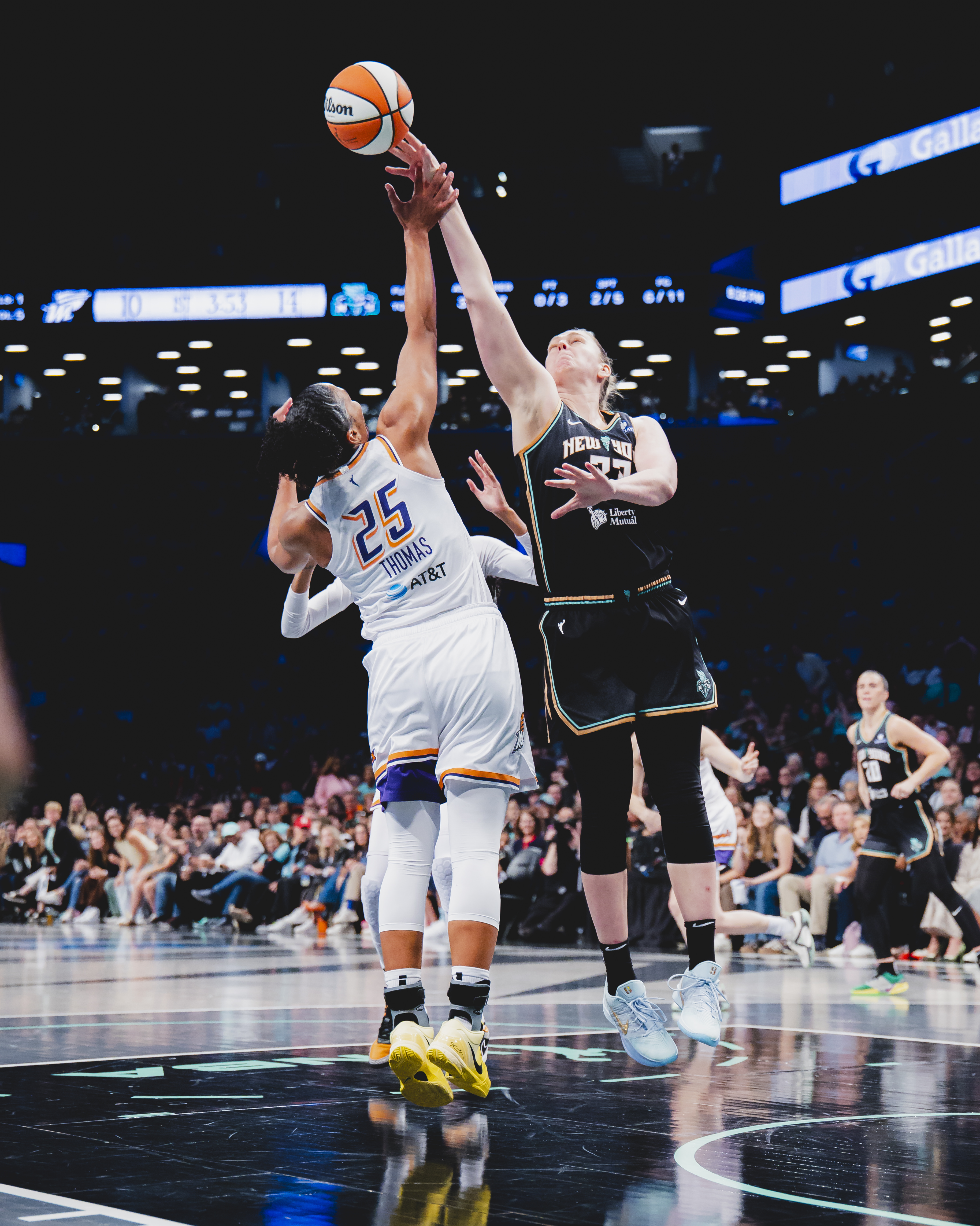 Liberty crumble against Mercury, forced into Game 3 3 September 17th, 2025; New York Liberty fall to the Phoenix Mercury 86-60 in during Round 1 Game 2 of the 2025 WNBA Playoffs at Barclays Center in Brooklyn, NY (Brandon Todd/New York Liberty)