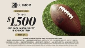 Place a first bet with BetMGM bonus code HANDLETOP and get bonus bets if your first bet loses.