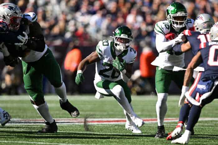 NFL Week 4 Sports Betting: Breece Hall Props, Jets vs Dolphins MNF Odds 1 Breece Hall Jets