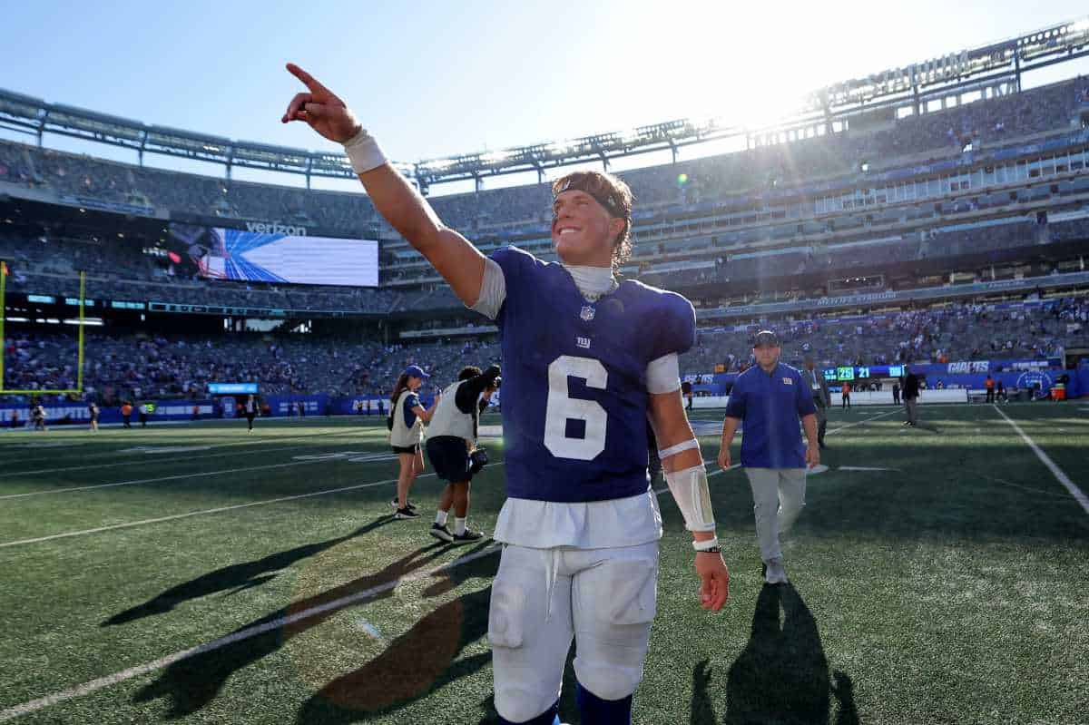 On target! Jaxson Dart era begins with victory as Giants beat Chargers for first win of season | amNewYork
