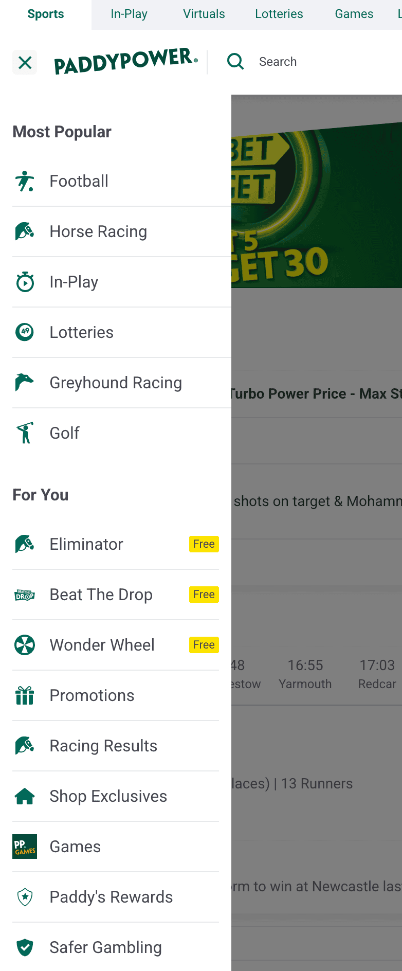 paddy power sports betting markets