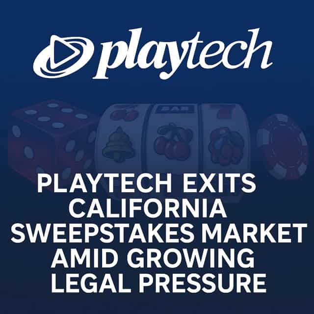 Playtech Exits California Sweepstakes Market