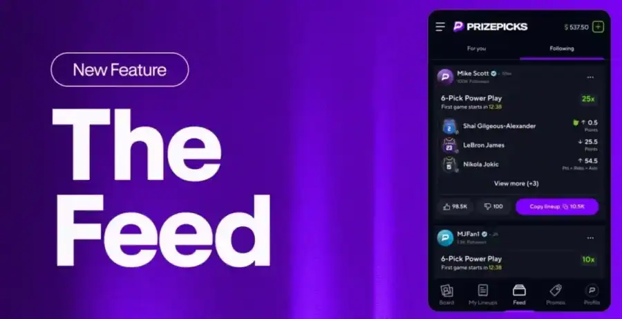 PrizePicks Debuts Social Feed for DFS Players