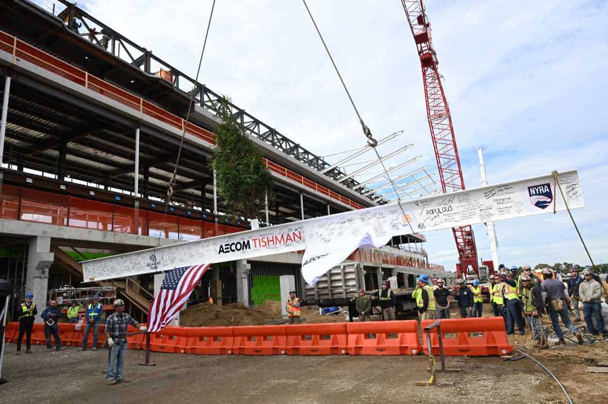 Topping out of new Belmont Park grandstand latest milestone in horse racing’s biggest rebuild | amNewYork