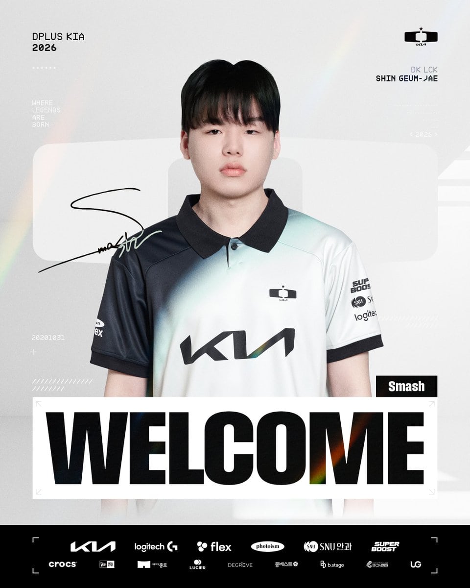 Dplus KIA Signs Former T1 Bot Laner Smash for 2026 LCK Season