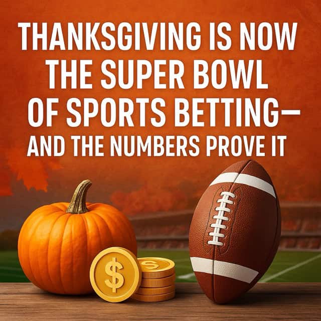 Thanksgiving Is Now the Super Bowl of Sports Betting — And the Numbers Prove It