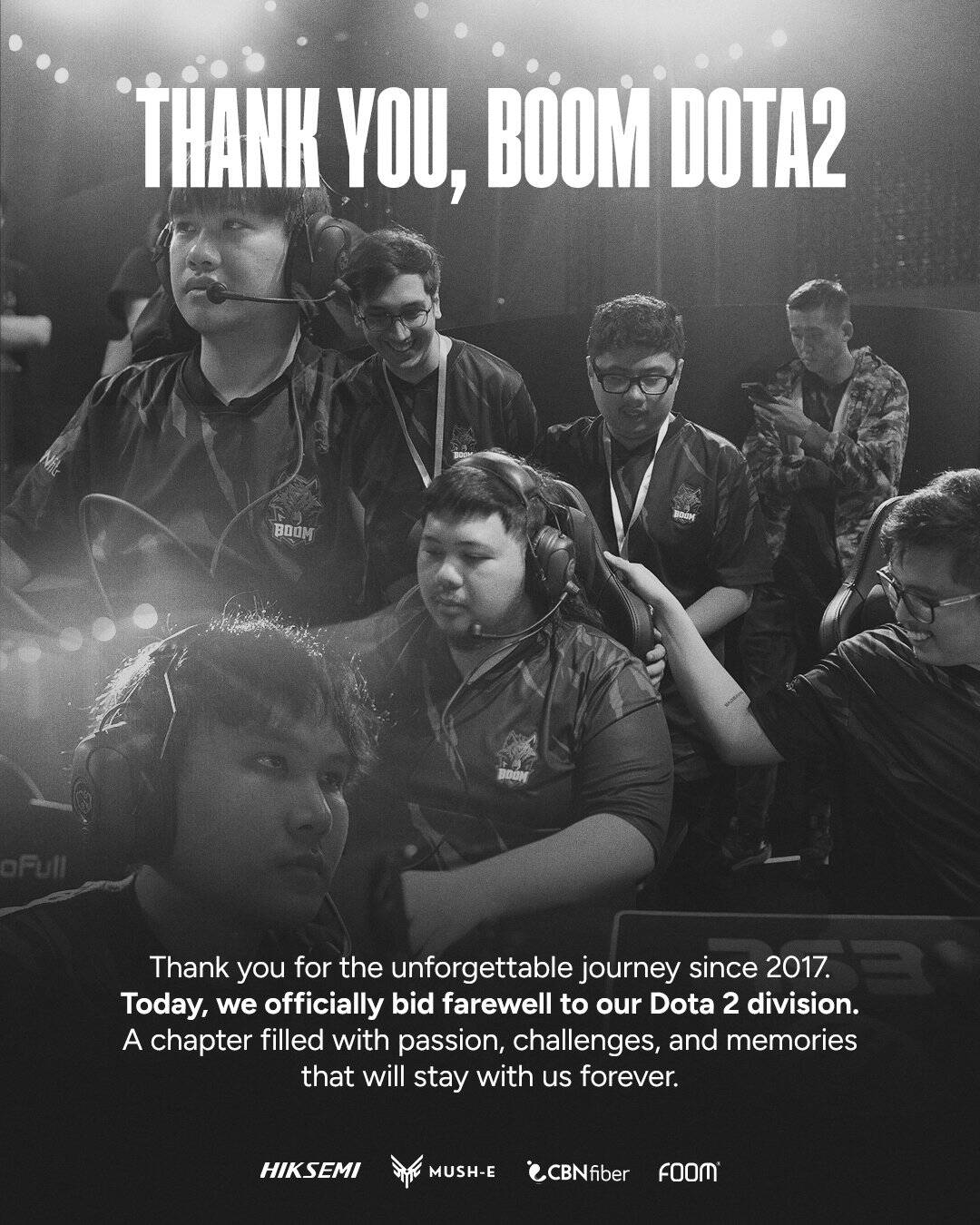 BOOM Esports Exits Dota 2 After 8 Years