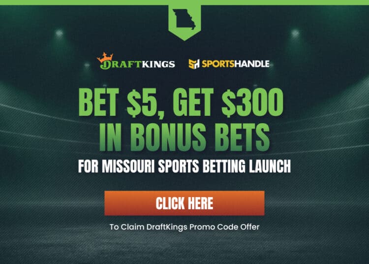 Register with the DraftKings Missouri promo code to claim a $300 bet-and-get offer for Texans vs. Chiefs, or any other game today.