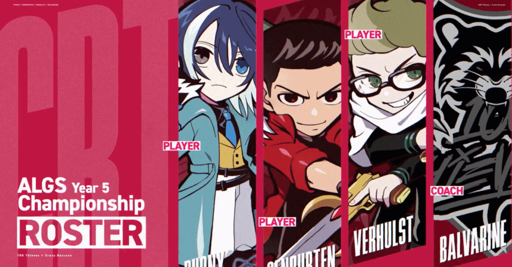 Crazy Thieves roster for ALGS Year 5 Championship featuring Phony, Geburten and Verhulst
