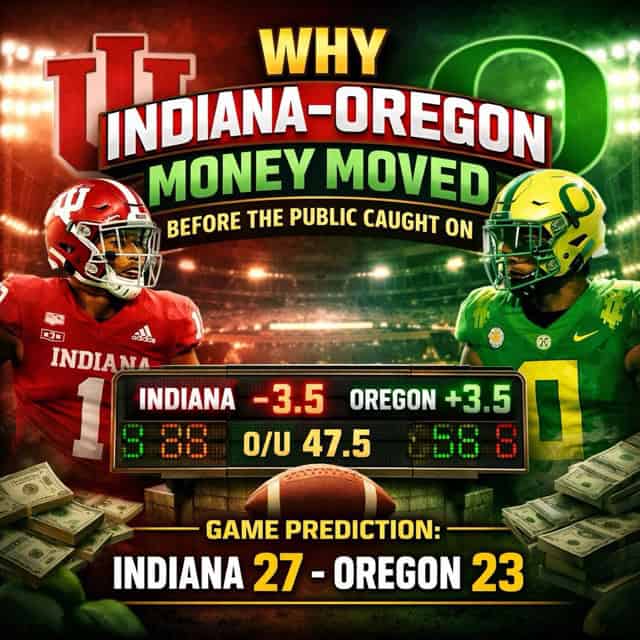 Why Indiana vs Oregon Money Moved Before the Public Caught On + Game Prediction