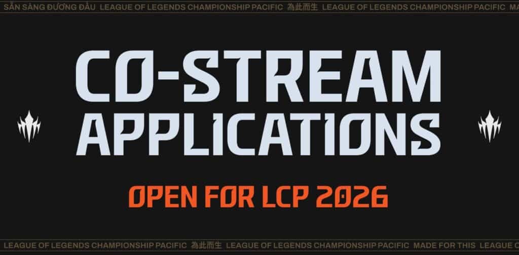 Riot Games Opens Co-Streamer Applications for LCP 2026 Season