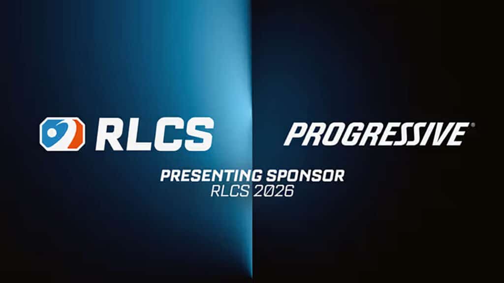 Image of RLCS and Progressive logos on a dark blue background