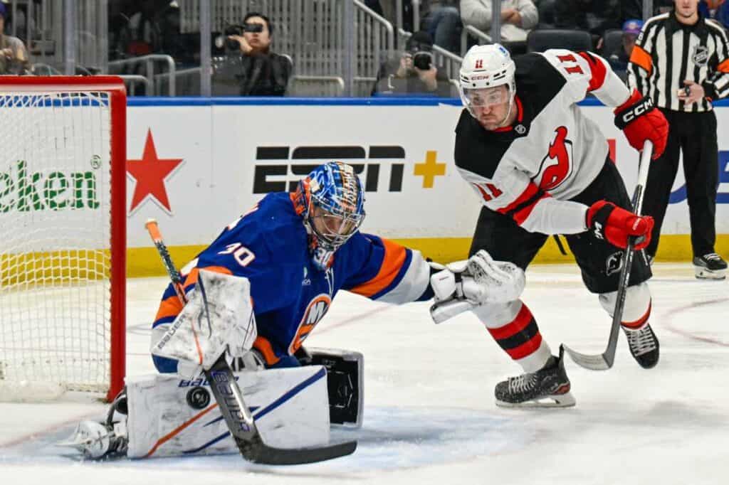 Sorokin sets Islanders’ shutout record, Duclair records hat trick in 9-0 win over Devils