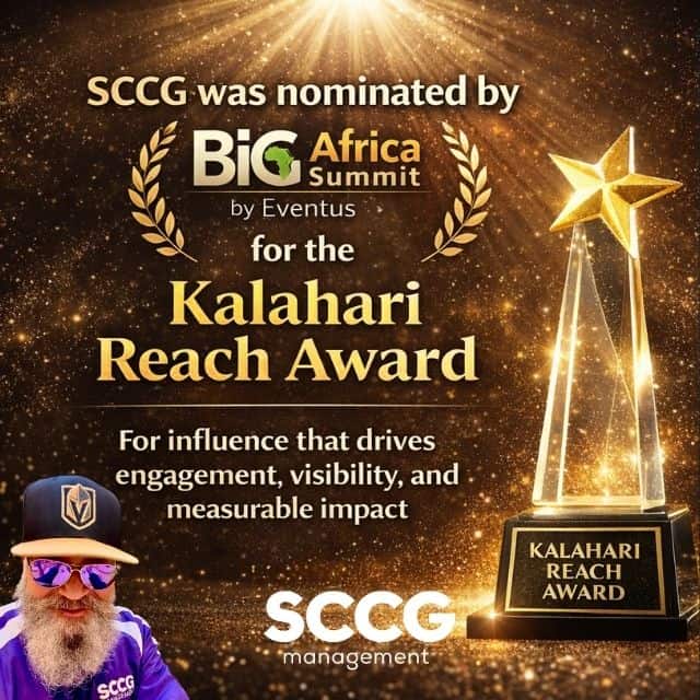 SCCG Management is proud to announce its nomination for the Kalahari Reach Award at the BiG Africa Summit by Eventus