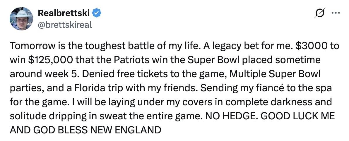 Brett 'Brettski' Stern Sparks Online Frenzy With Big Game Bet
