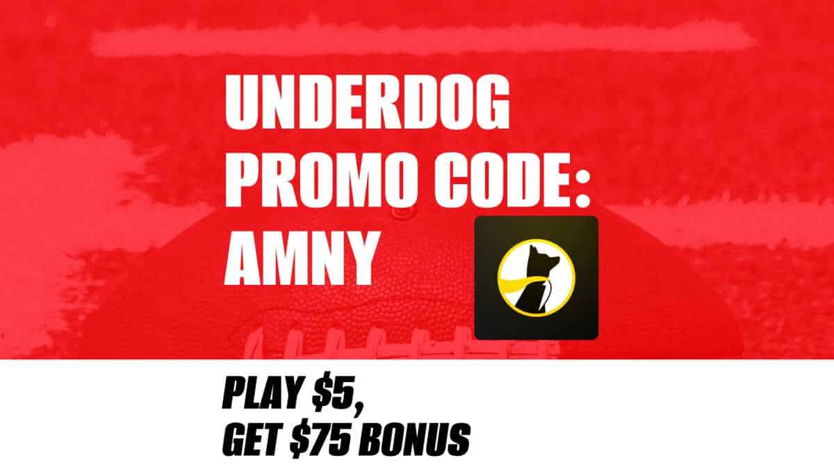 Underdog Promo Code AMNY: Claim Extedned $75 Bonus for Big Game Sunday